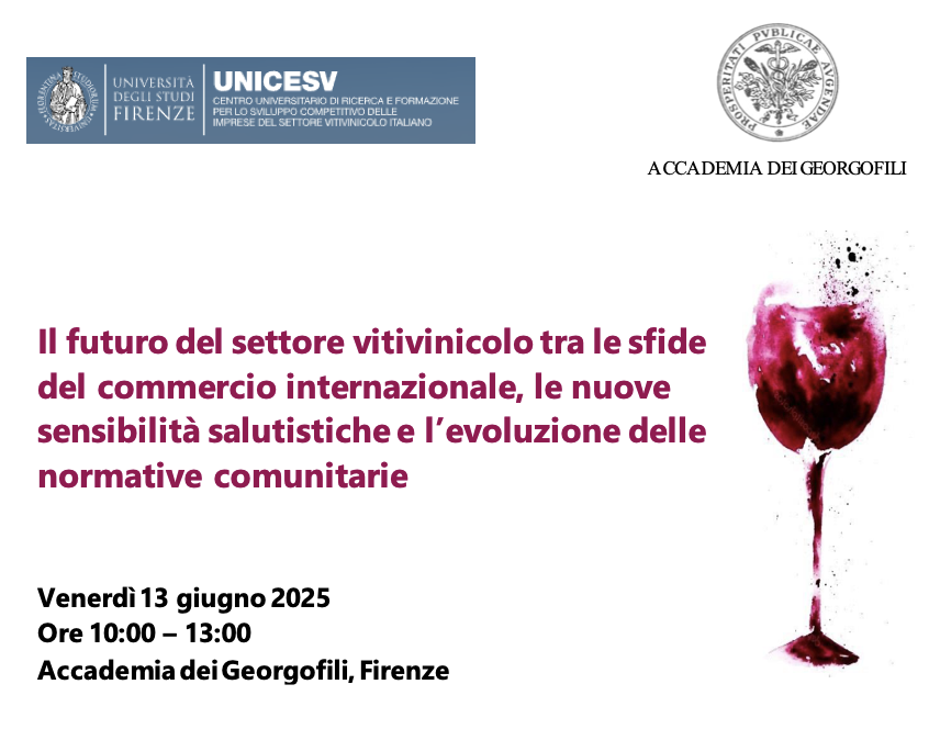 Il futuro del settore vitivinicolo tra le sfide del commercio internazionale, le nuove sensibilità salutistiche e l’evoluzione delle normative comunitarie